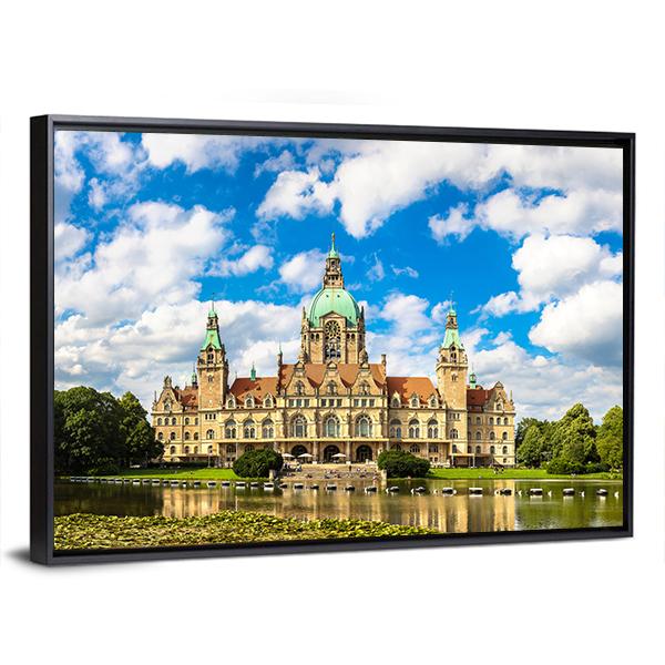 New City Hall Hanover Canvas Wall Art-5 Horizontal-Gallery Wrap-22" x 12"-Tiaracle