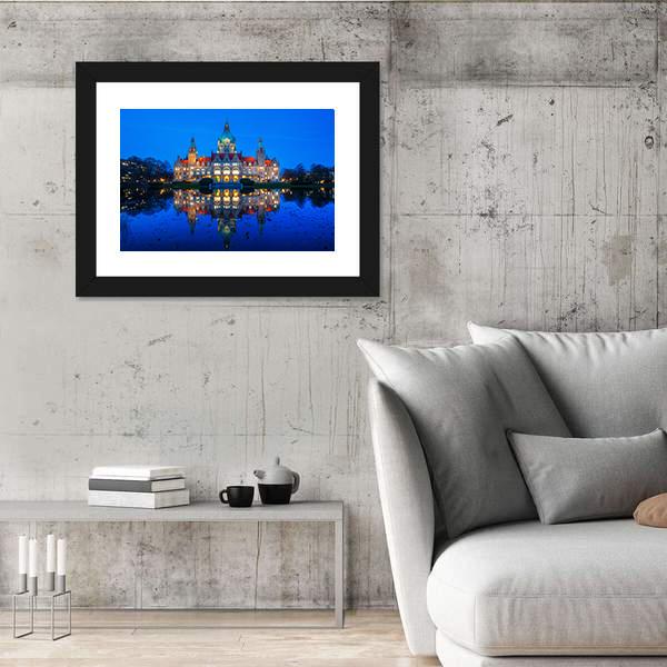 New City Hall In Hanover Canvas Wall Art-5 Horizontal-Gallery Wrap-22" x 12"-Tiaracle