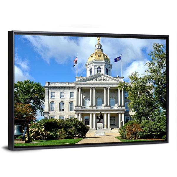 New Hampshire State House Canvas Wall Art-5 Horizontal-Gallery Wrap-22" x 12"-Tiaracle