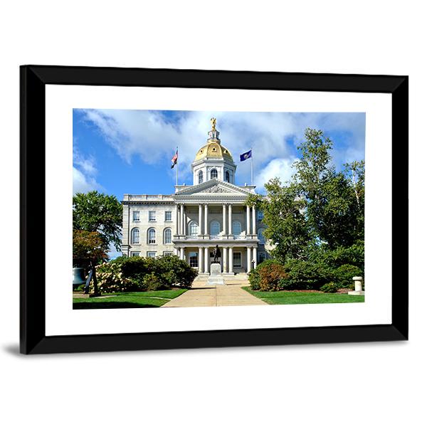 New Hampshire State House Canvas Wall Art-5 Horizontal-Gallery Wrap-22" x 12"-Tiaracle