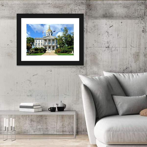 New Hampshire State House Canvas Wall Art-5 Horizontal-Gallery Wrap-22" x 12"-Tiaracle