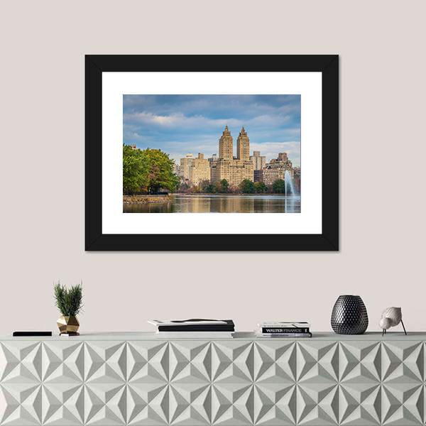 New York Cityscape Canvas Wall Art-1 Piece-Framed Print-30" x 20"-Tiaracle