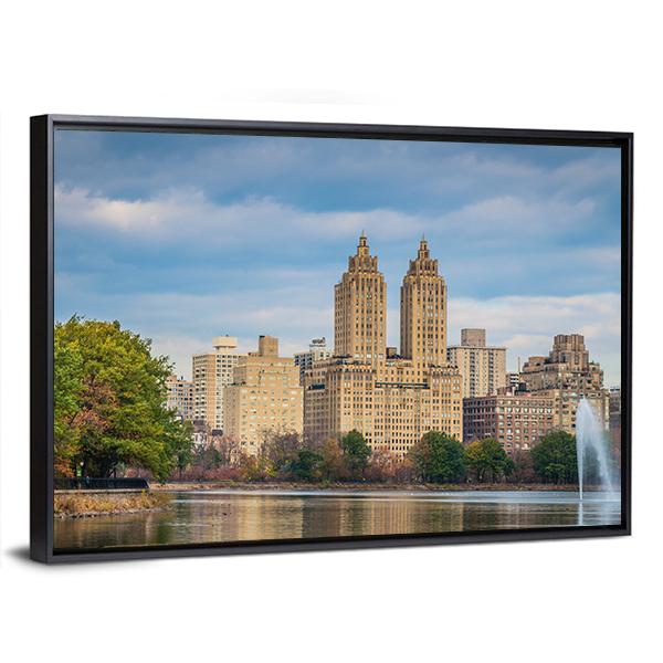 New York Cityscape Canvas Wall Art-5 Horizontal-Gallery Wrap-22" x 12"-Tiaracle