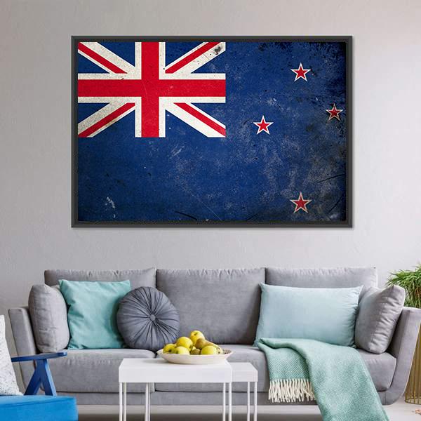 New Zealand Flag Canvas Wall Art-5 Horizontal-Gallery Wrap-22" x 12"-Tiaracle