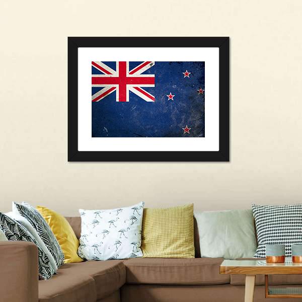 New Zealand Flag Canvas Wall Art-5 Horizontal-Gallery Wrap-22" x 12"-Tiaracle