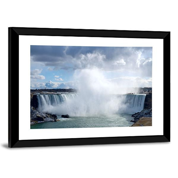 Niagara Falls From Canadian Bank Canvas Wall Art-5 Horizontal-Gallery Wrap-22" x 12"-Tiaracle