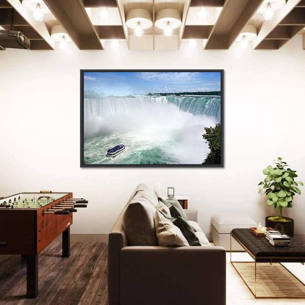 Niagara Falls From The Canadian Side Canvas Wall Art-5 Horizontal-Gallery Wrap-22" x 12"-Tiaracle