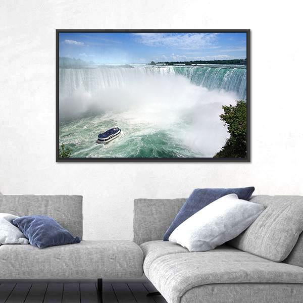 Niagara Falls From The Canadian Side Canvas Wall Art-5 Horizontal-Gallery Wrap-22" x 12"-Tiaracle