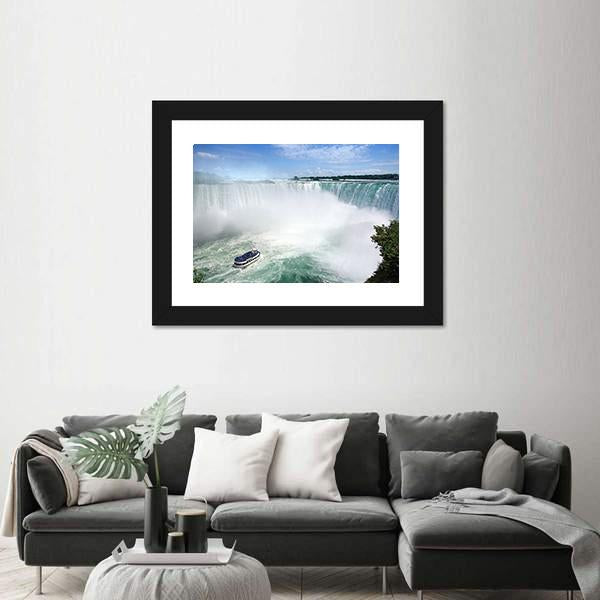Niagara Falls From The Canadian Side Canvas Wall Art-5 Horizontal-Gallery Wrap-22" x 12"-Tiaracle