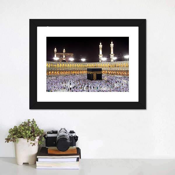 Night View Of Holy Kaaba Canvas Wall Art-3 Horizontal-Gallery Wrap-25&quot; x 16&quot;-Tiaracle