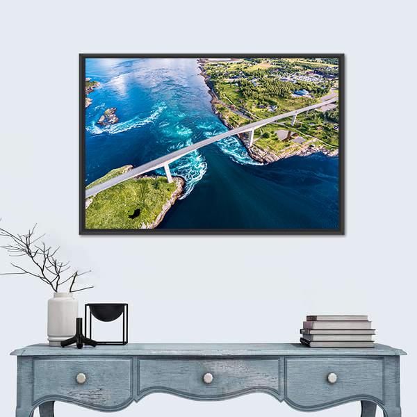 Nordland In Norway Canvas Wall Art-1 Piece-Floating Frame-36" x 24"-Tiaracle