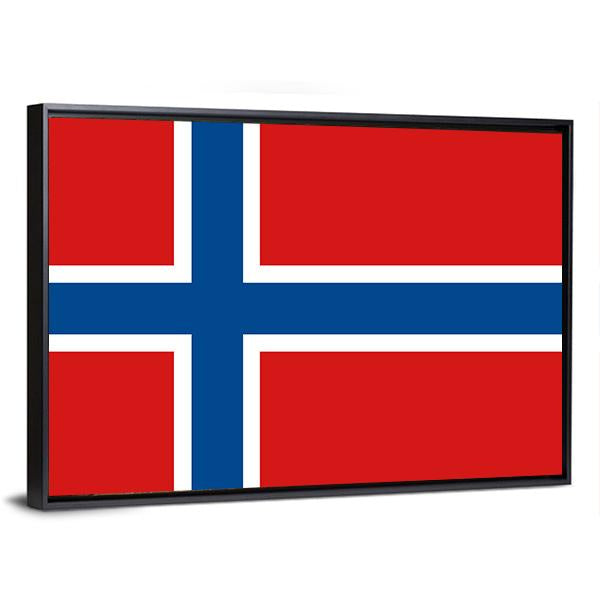Norway Flag Canvas Wall Art-3 Horizontal-Gallery Wrap-25" x 16"-Tiaracle