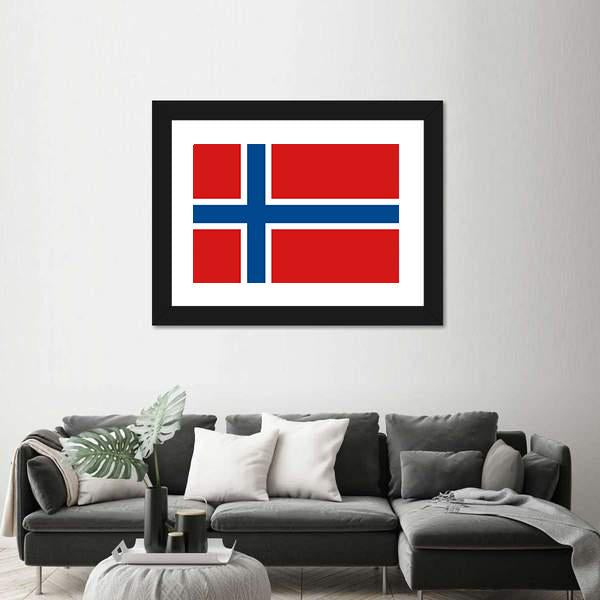 Norway Flag Canvas Wall Art-3 Horizontal-Gallery Wrap-25" x 16"-Tiaracle