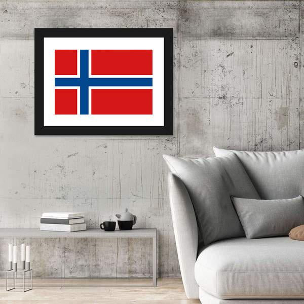 Norway Flag Canvas Wall Art-3 Horizontal-Gallery Wrap-25" x 16"-Tiaracle