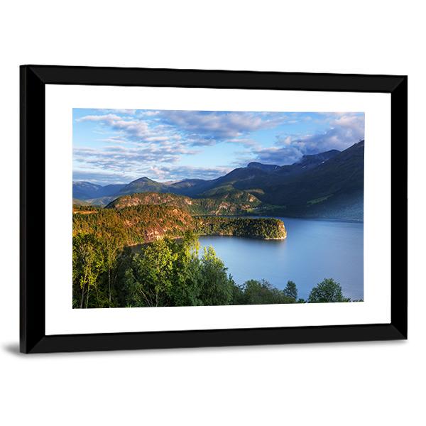 Norway Landscape Canvas Wall Art-5 Horizontal-Gallery Wrap-22" x 12"-Tiaracle