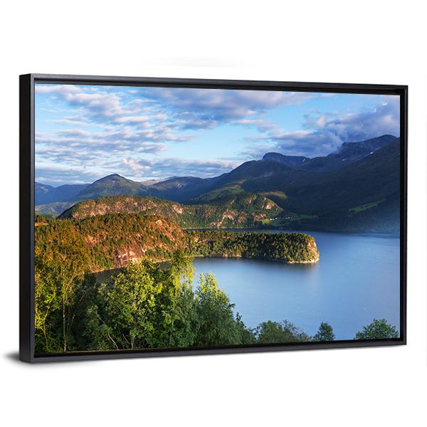 Norway Landscape Canvas Wall Art-5 Horizontal-Gallery Wrap-22" x 12"-Tiaracle