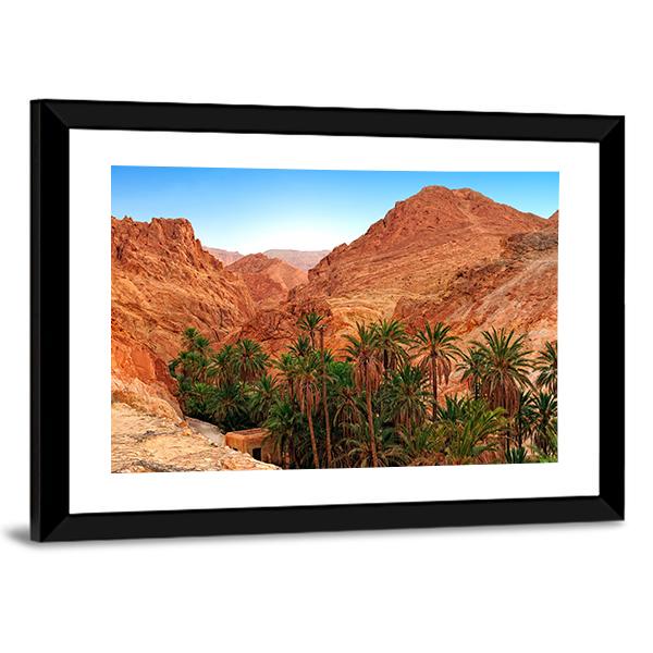 Oasis Chebika Canvas Wall Art-3 Horizontal-Gallery Wrap-25" x 16"-Tiaracle