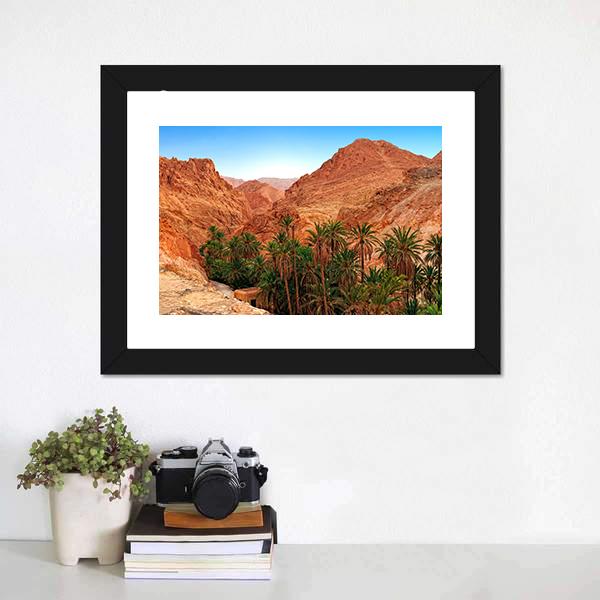 Oasis Chebika Canvas Wall Art-3 Horizontal-Gallery Wrap-25" x 16"-Tiaracle