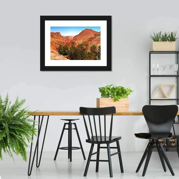 Oasis Chebika Canvas Wall Art-3 Horizontal-Gallery Wrap-25" x 16"-Tiaracle
