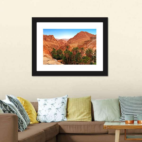 Oasis Chebika Canvas Wall Art-3 Horizontal-Gallery Wrap-25" x 16"-Tiaracle