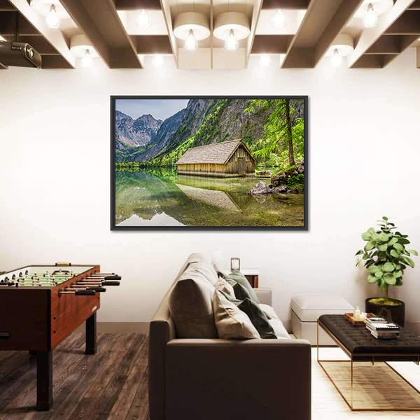 Obersee Lake At Spring Canvas Wall Art-5 Horizontal-Gallery Wrap-22" x 12"-Tiaracle