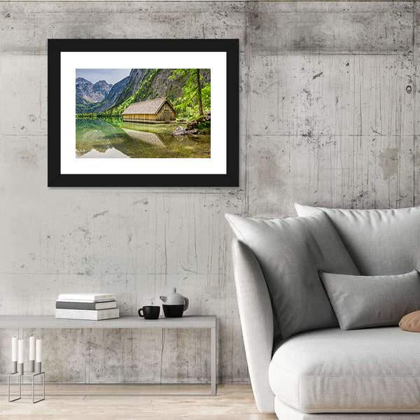 Obersee Lake At Spring Canvas Wall Art-5 Horizontal-Gallery Wrap-22" x 12"-Tiaracle