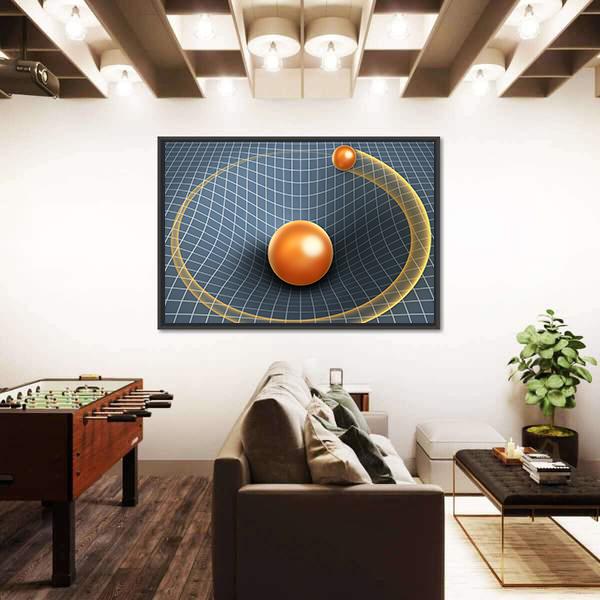 Object Affecting Space Time Canvas Wall Art-5 Horizontal-Gallery Wrap-22" x 12"-Tiaracle