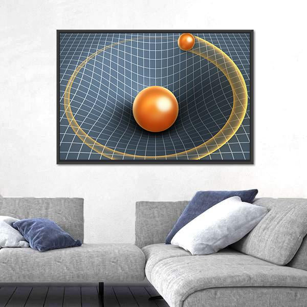 Object Affecting Space Time Canvas Wall Art-5 Horizontal-Gallery Wrap-22" x 12"-Tiaracle