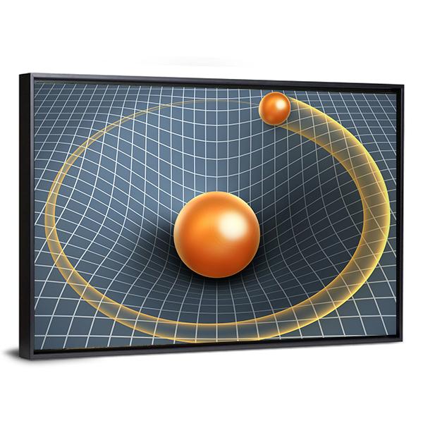 Object Affecting Space Time Canvas Wall Art-5 Horizontal-Gallery Wrap-22" x 12"-Tiaracle
