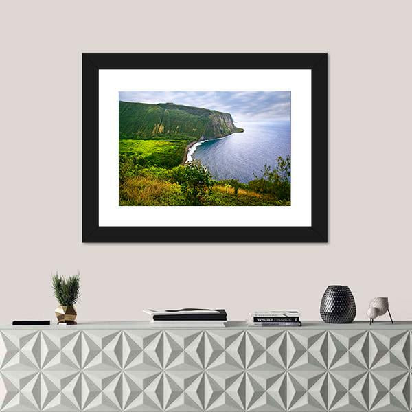 Ocean On Big Island Canvas Wall Art-1 Piece-Framed Print-20" x 16"-Tiaracle