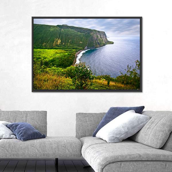 Ocean On Big Island Canvas Wall Art-5 Horizontal-Gallery Wrap-22" x 12"-Tiaracle