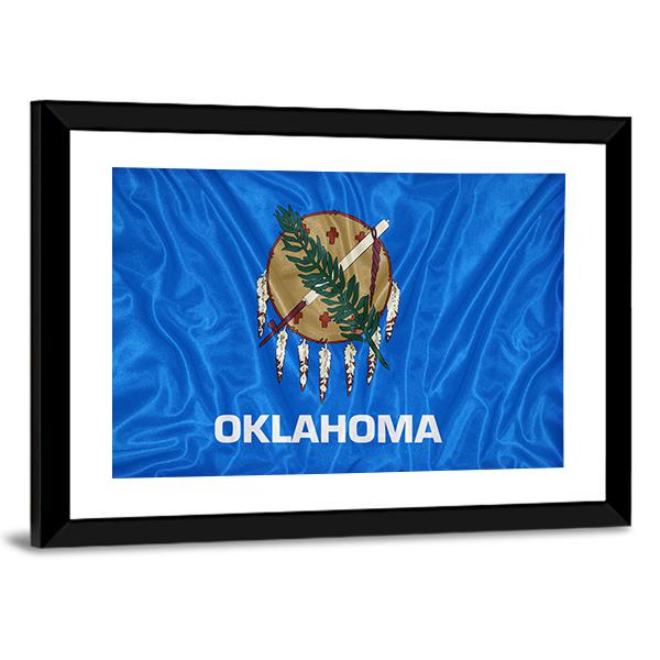 Oklahoma Flag Canvas Wall Art-5 Horizontal-Gallery Wrap-22" x 12"-Tiaracle