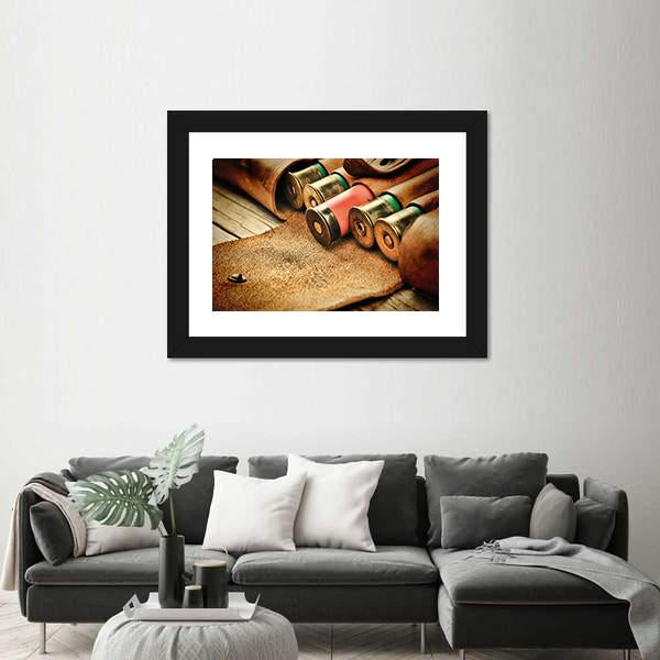 Old Bandoleer Canvas Wall Art-5 Horizontal-Gallery Wrap-22" x 12"-Tiaracle