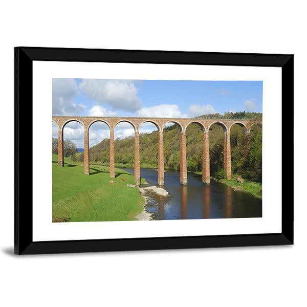 Old Bridge Over River Tweed Canvas Wall Art-5 Horizontal-Gallery Wrap-22" x 12"-Tiaracle