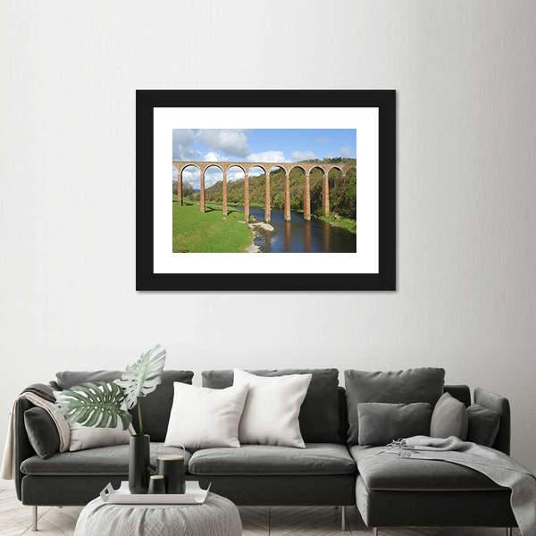 Old Bridge Over River Tweed Canvas Wall Art-5 Horizontal-Gallery Wrap-22" x 12"-Tiaracle