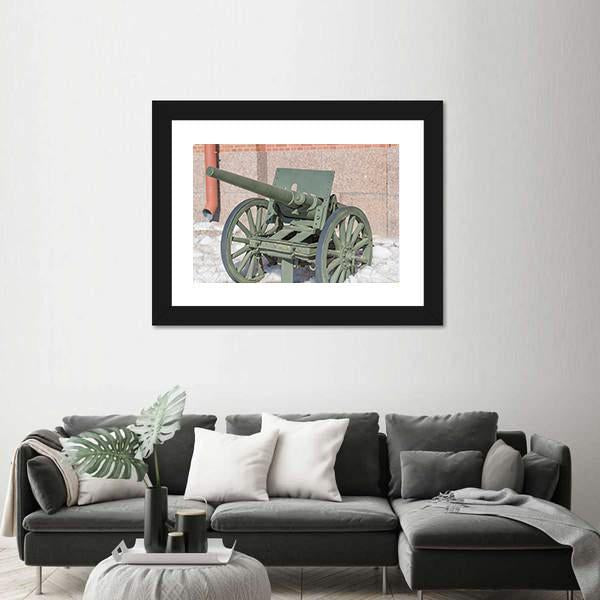 Old Cannon Russia Canvas Wall Art-5 Horizontal-Gallery Wrap-22" x 12"-Tiaracle