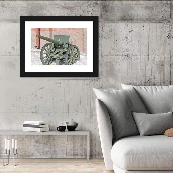 Old Cannon Russia Canvas Wall Art-5 Horizontal-Gallery Wrap-22" x 12"-Tiaracle