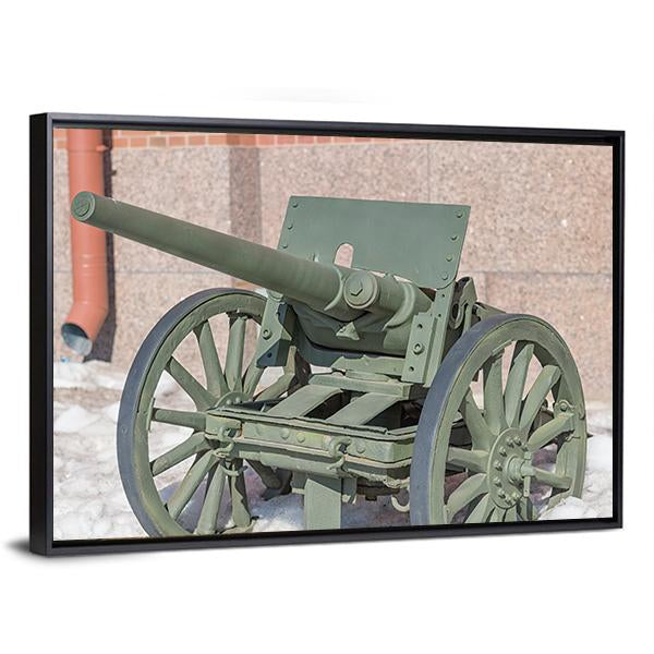 Old Cannon Russia Canvas Wall Art-5 Horizontal-Gallery Wrap-22" x 12"-Tiaracle