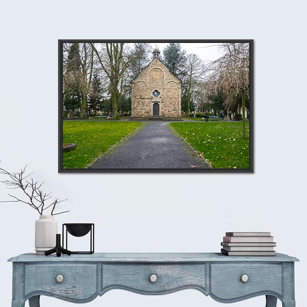 Old Cemetery In Bonn Canvas Wall Art-1 Piece-Floating Frame-36" x 24"-Tiaracle