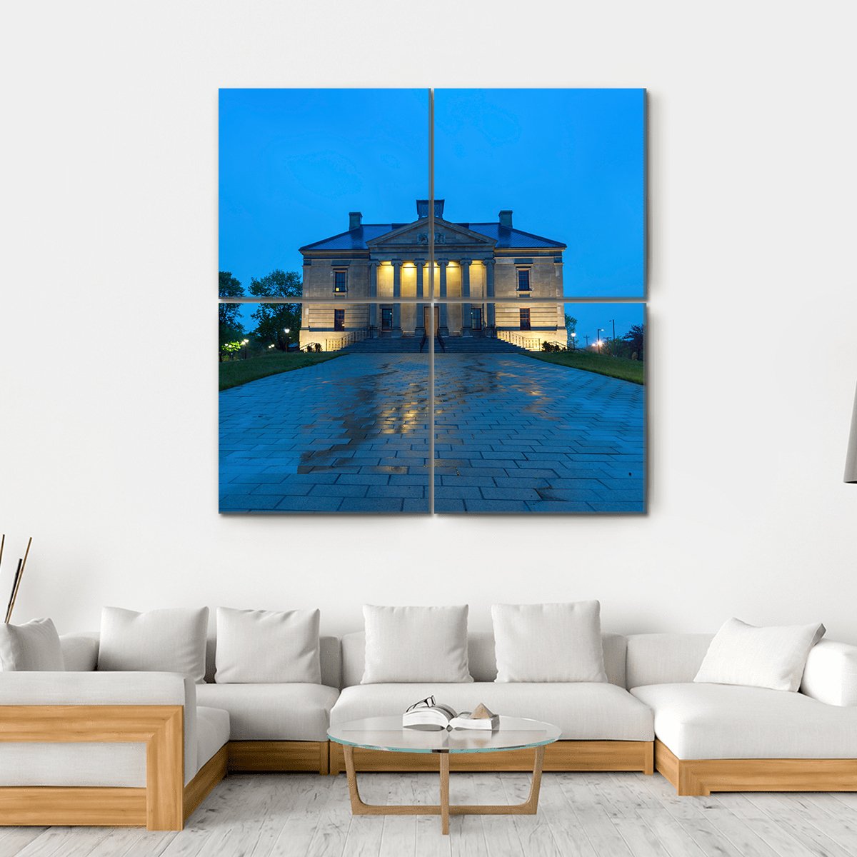 Old Colonial Building Canada Canvas Wall Art-4 Square-Gallery Wrap-17" x 17"-Tiaracle