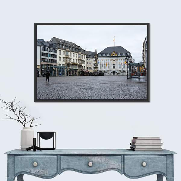Old Houses In Bonn Canvas Wall Art-1 Piece-Floating Frame-24" x 16"-Tiaracle