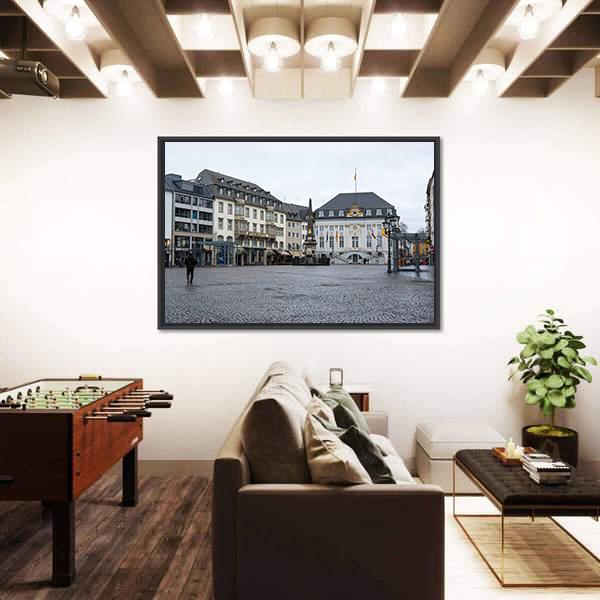 Old Houses In Bonn Canvas Wall Art-3 Horizontal-Gallery Wrap-25" x 16"-Tiaracle
