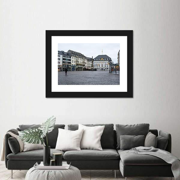 Old Houses In Bonn Canvas Wall Art-3 Horizontal-Gallery Wrap-25" x 16"-Tiaracle