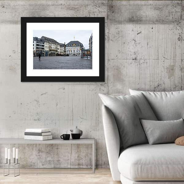 Old Houses In Bonn Canvas Wall Art-3 Horizontal-Gallery Wrap-25" x 16"-Tiaracle