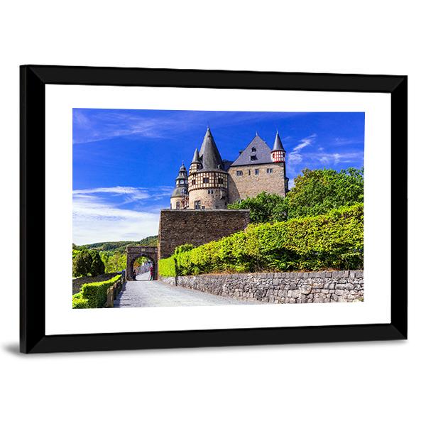 Old Medieval Castle Burresheim Canvas Wall Art-5 Horizontal-Gallery Wrap-22" x 12"-Tiaracle