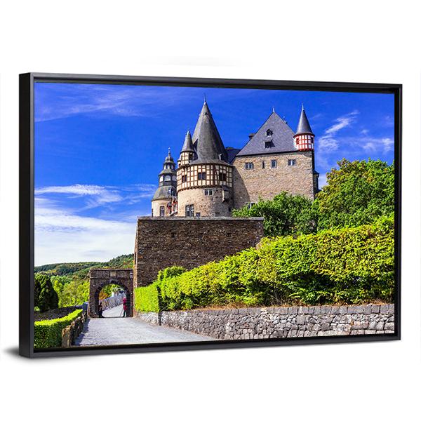 Old Medieval Castle Burresheim Canvas Wall Art-5 Horizontal-Gallery Wrap-22" x 12"-Tiaracle