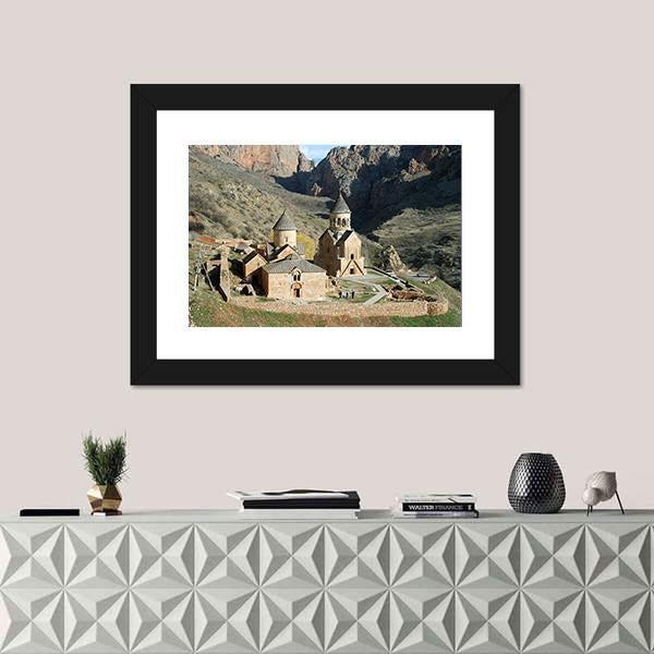 Old Medieval Monastery Complex Canvas Wall Art-1 Piece-Framed Print-20" x 16"-Tiaracle
