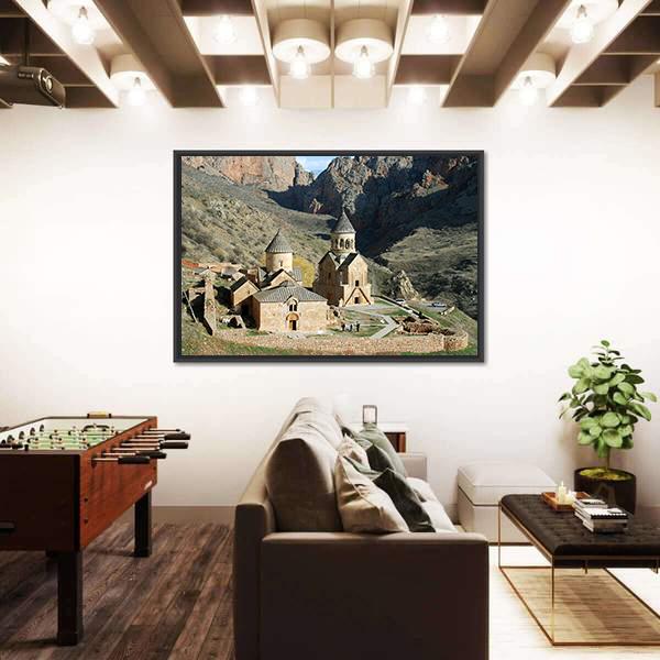 Old Medieval Monastery Complex Canvas Wall Art-5 Horizontal-Gallery Wrap-22" x 12"-Tiaracle