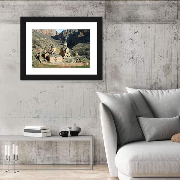 Old Medieval Monastery Complex Canvas Wall Art-5 Horizontal-Gallery Wrap-22" x 12"-Tiaracle