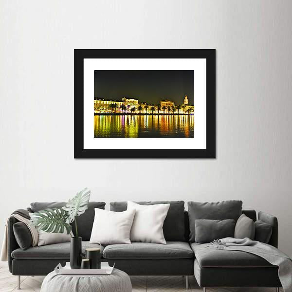Old Town In Croatia Canvas Wall Art-5 Horizontal-Gallery Wrap-22" x 12"-Tiaracle